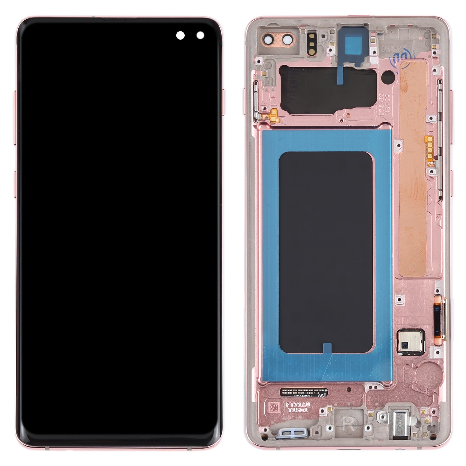 Ecran complet LCD + Tactile + Châssis Samsung Galaxy S10+ Rose