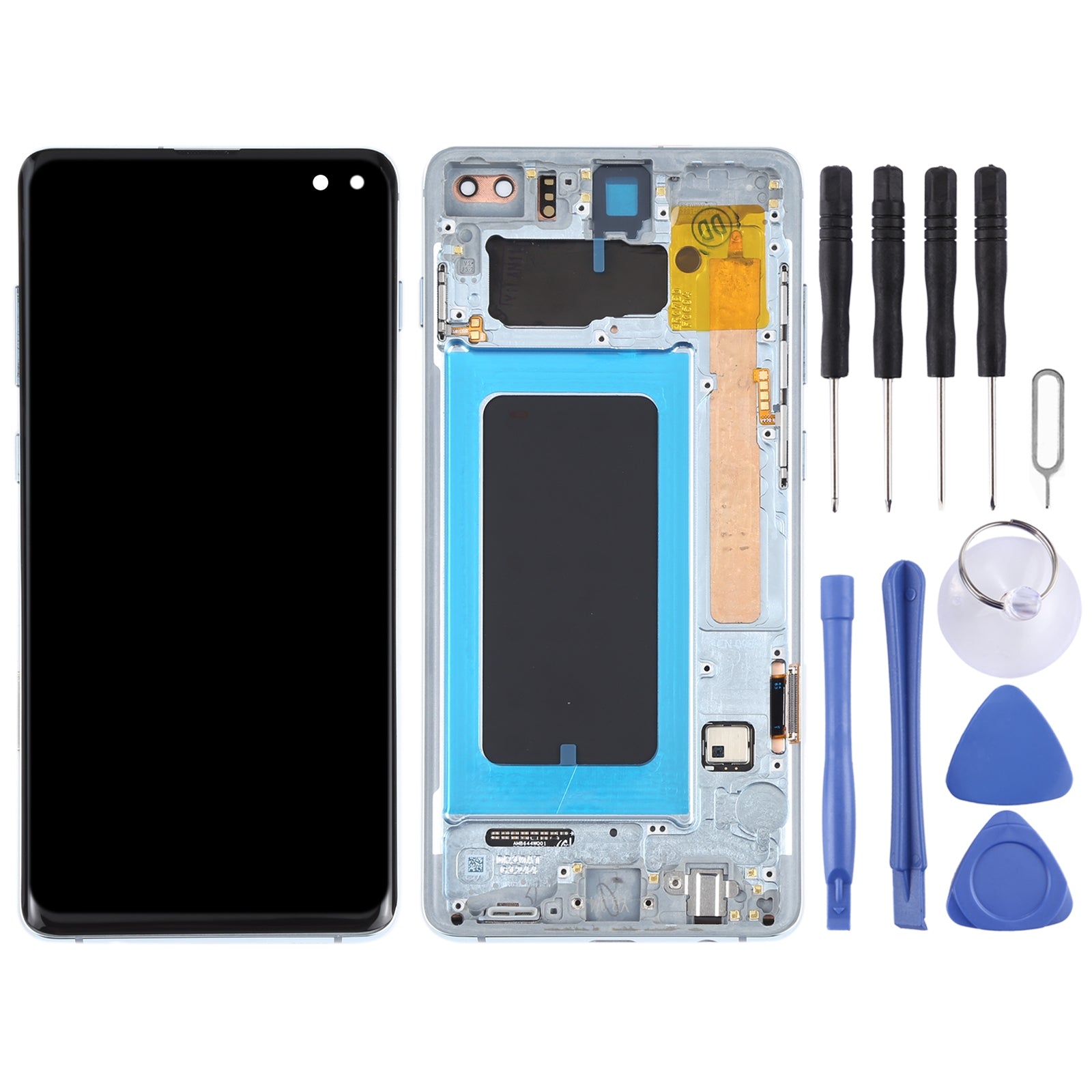 Full Screen LCD + Touch + Frame Samsung Galaxy S10 + Blue