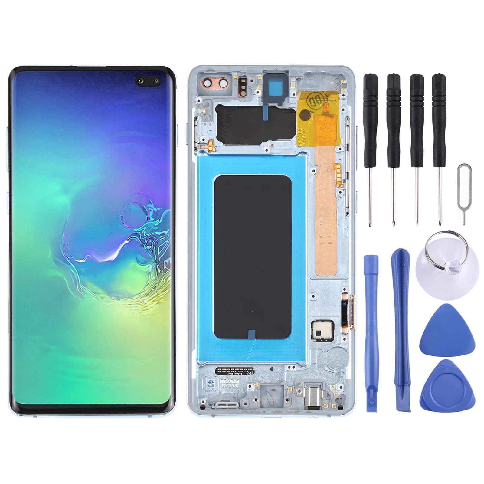 Pantalla Completa LCD + Tactil + Marco Samsung Galaxy S10 + Azul