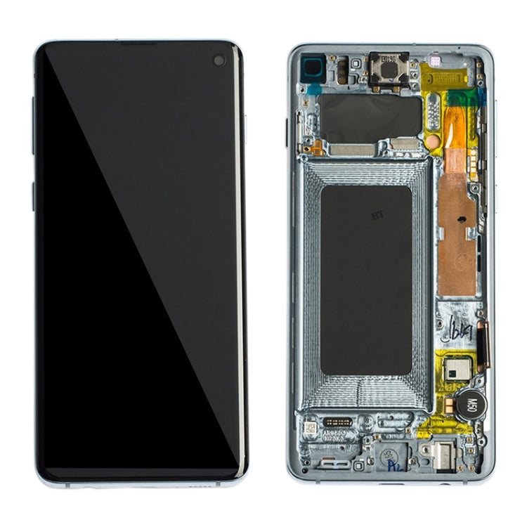 Pantalla LCD y Digitalizador con marco para Samsung Galaxy S10 (Azul)