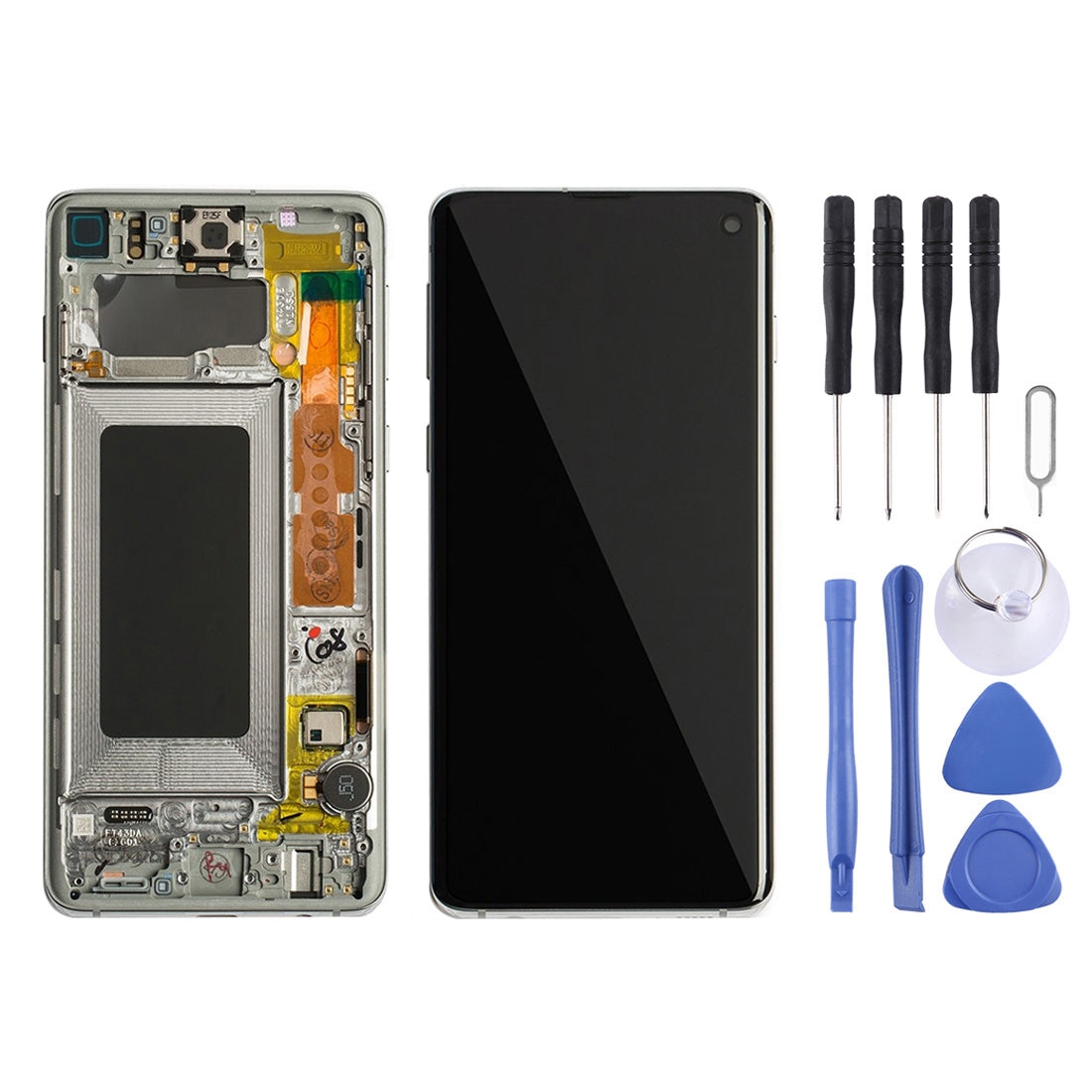 Ecran Complet LCD + Tactile + Châssis Samsung Galaxy S10 Blanc