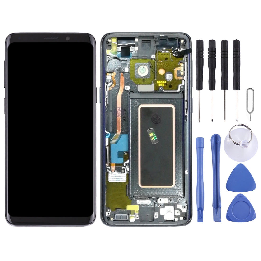 Ecran LCD + Vitre Tactile + Châssis Samsung Galaxy S9 G960 Gris