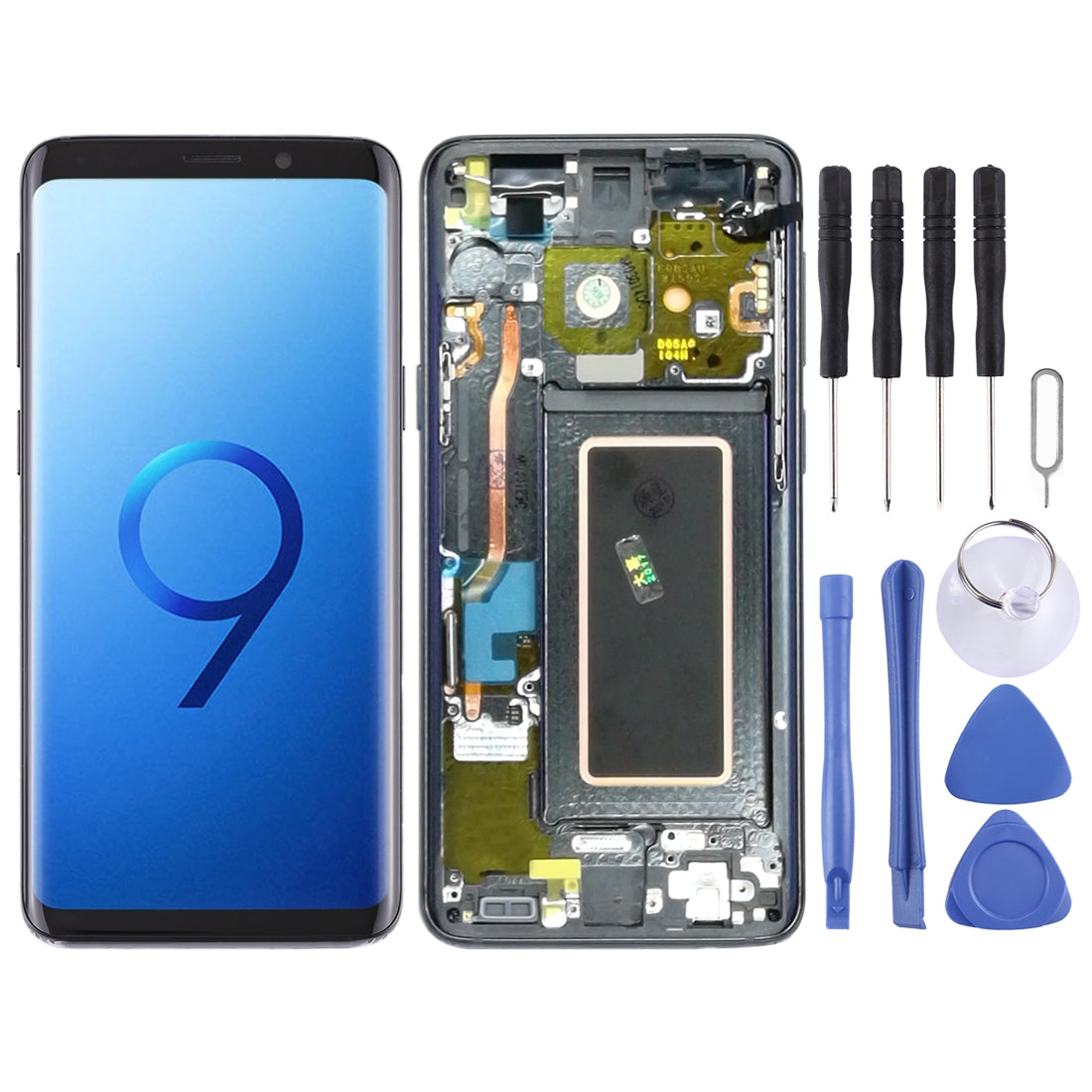 Ecran LCD + Vitre Tactile + Châssis Samsung Galaxy S9 G960 Gris