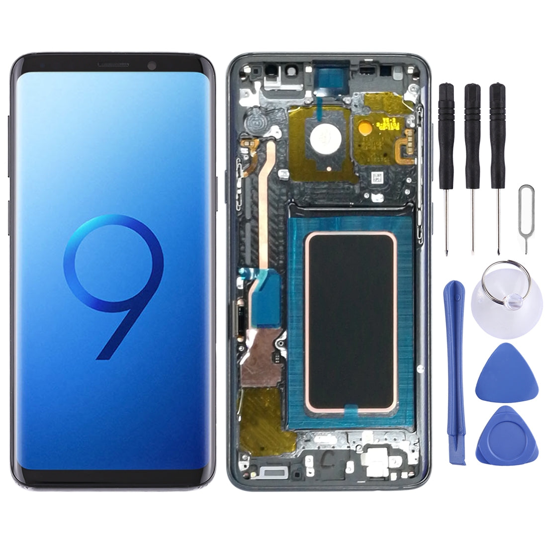 Pantalla Super AMOLED + Tactil + Marco Samsung Galaxy S9 + Plus G965 Gris