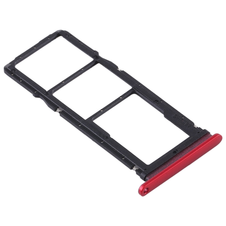 SIM Card Tray + SIM Card Tray + Micro SD Card Tray for Huawei Y7p (Red)