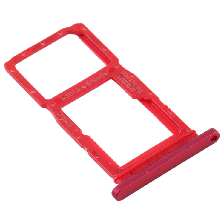 SIM Card Tray + SIM Card Tray / Micro SD Card Tray for Huawei Y9S (Red)