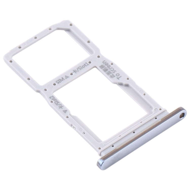 SIM Card Tray + SIM Card Tray / Micro SD Card Tray for Huawei Y9S (Silver)