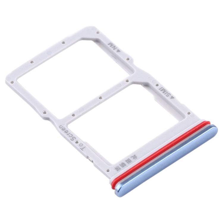 SIM Card Tray + NM Card Tray for Huawei P40 Lite 5G (Light Blue)