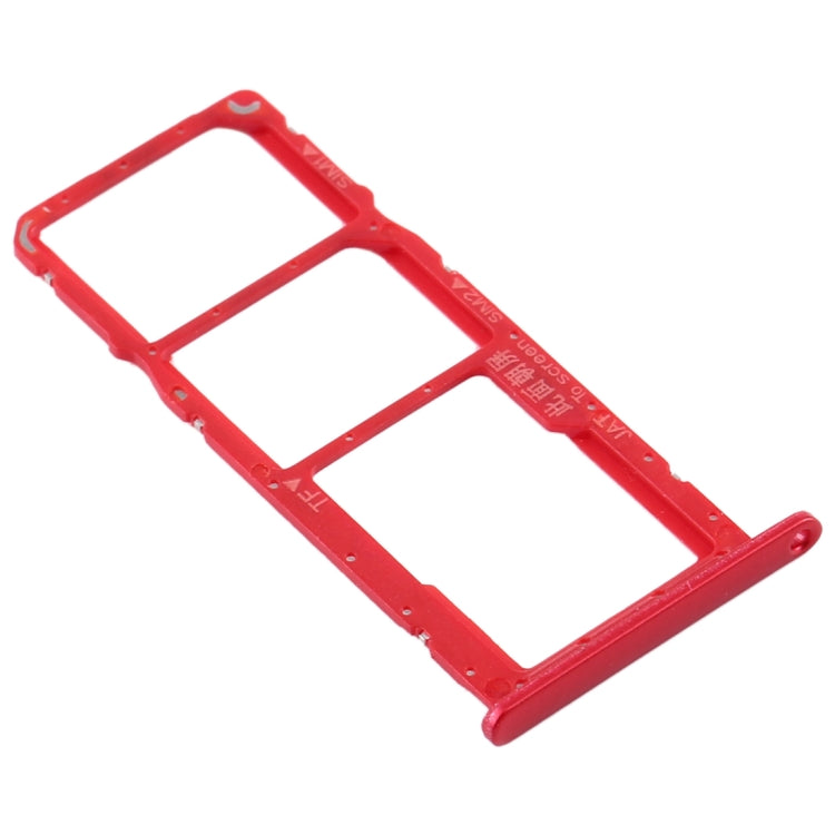 SIM Card Tray + SIM Card Tray + Micro SD Card Tray for Huawei Y6S (2019) (Red)