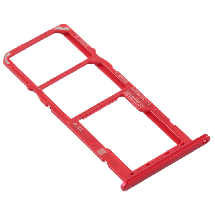 SIM Card Tray + SIM Card Tray + Micro SD Card Tray for Huawei Y6 Pro (2019) (Red)