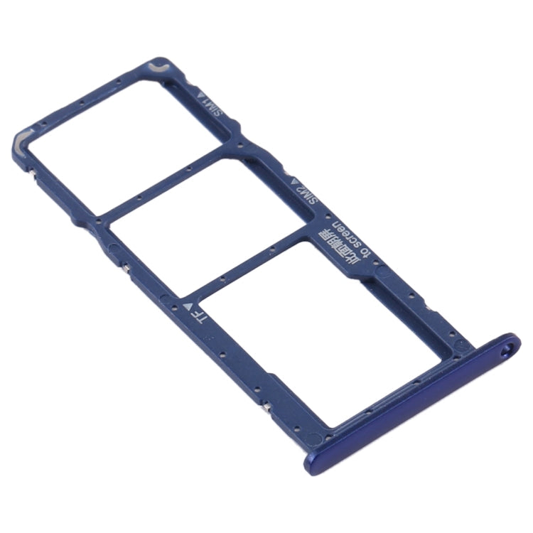 SIM Card Tray + SIM Card Tray + Micro SD Card Tray for Huawei Y6 (2019) (Blue)