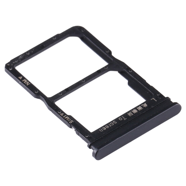 SIM Card Tray + NM Card Tray For Huawei Y8p (Black)