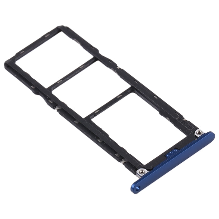 SIM Card Tray + SIM Card Tray + Micro SD Card Tray for Huawei Enjoy Max (Blue)