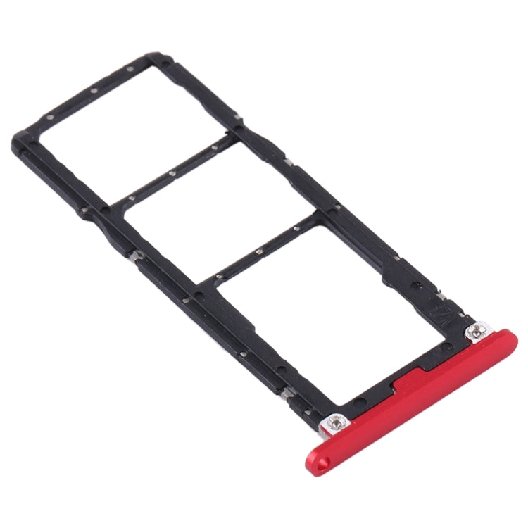 SIM Card Tray + SIM Card Tray + Micro SD Card Tray for Huawei Enjoy Max (Red)