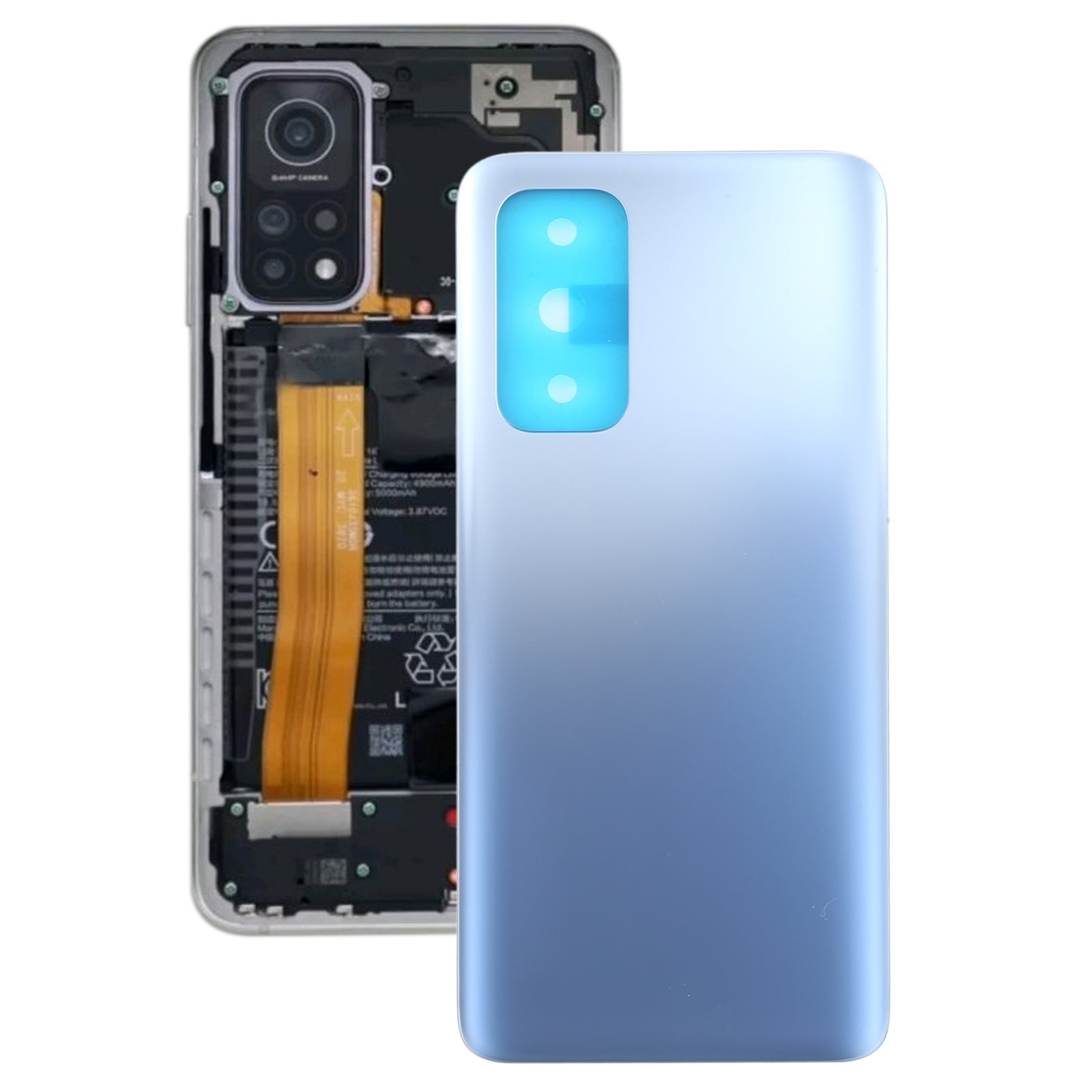 Cache Batterie Cache Arrière Xiaomi Mi 10T Pro 5G Mi 10T 5G M2007J3SG Bleu Clair
