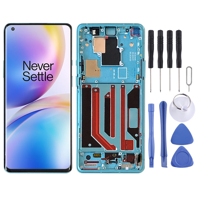 Full Screen LCD + Touch + Frame (Amoled) OnePlus 8 Pro IN2023 Green
