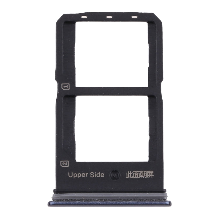 SIM Card Tray + SIM Card Tray for Vivo Y70s V2002A (Black)