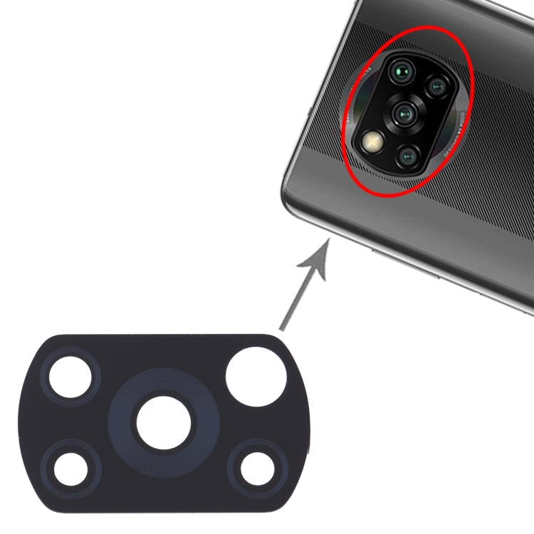 Lentille de caméra arrière pour Xiaomi Poco X3 NFC / Poco X3 M2007J20CG M2007J20CT