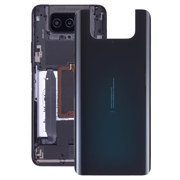 Glass Battery Back Cover for Asus Zenfone 7 zs670ks (Black)