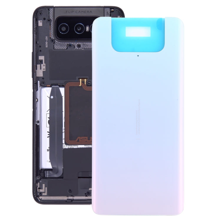 Cache batterie arrière en verre pour Asus Zenfone 7 ZS670KS (Blanc)