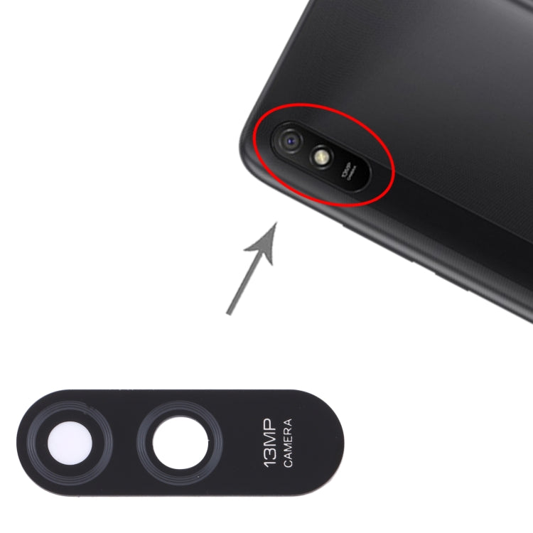 Lentille de caméra arrière 10 pièces pour Xiaomi Redmi 9A / Redmi 9i M2006C3LVG M2006C3LG M2006C3LI M2006C3LII