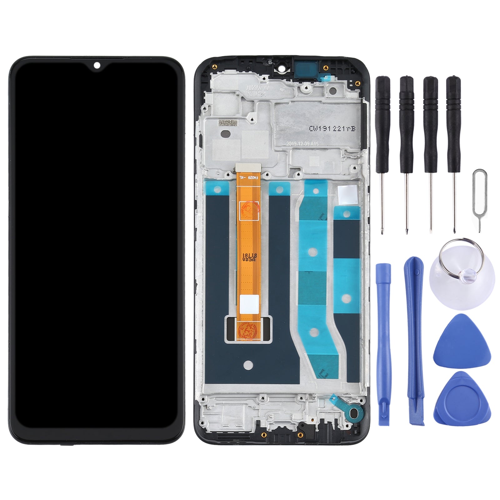 Ecran Complet LCD + Tactile + Châssis Oppo A8 PDBM00