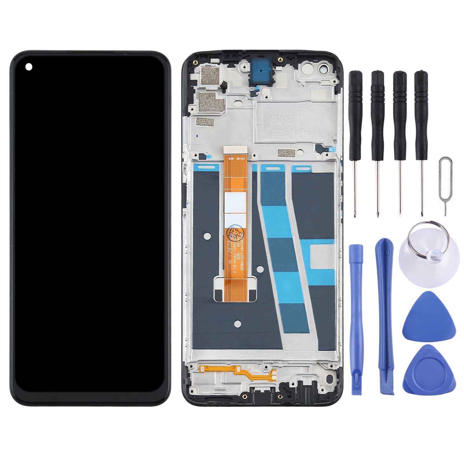 Ecran complet LCD + Tactile + Châssis Oppo A52 CPH2061 CPH2069 PadM00 PDAM10