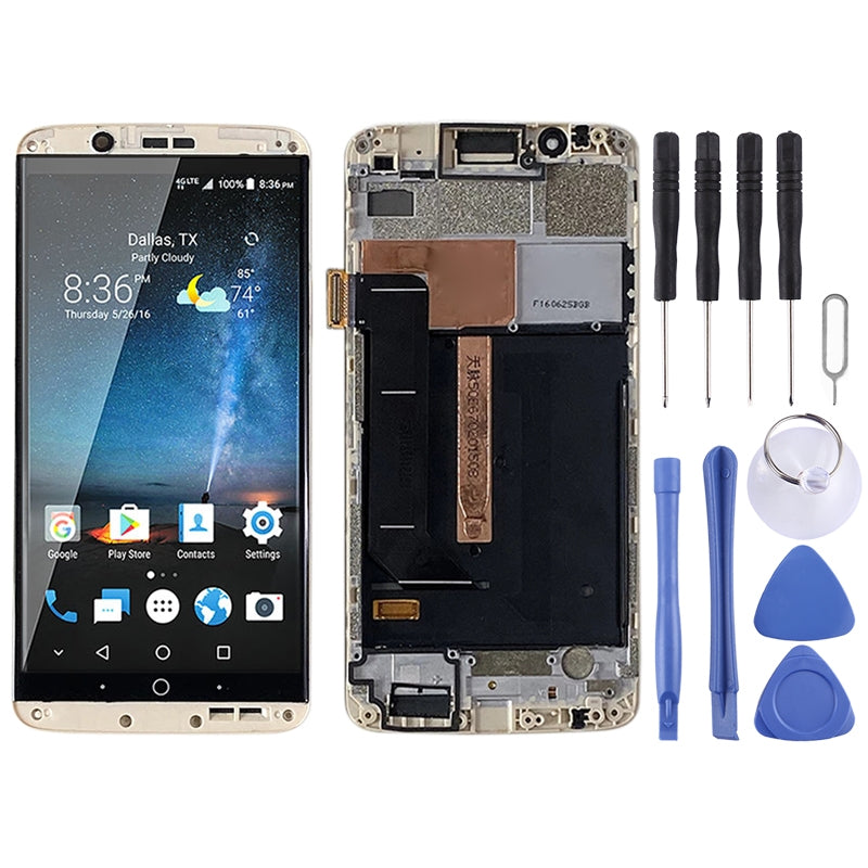 LCD Screen + Touch + Frame (Amoled) ZTE Axon 7 A2017 A2017U A2017G Gold