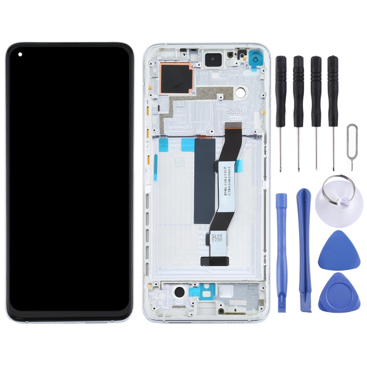 LCD Screen and Digitizer Full Assembly with Frame for Xiaomi MI 10T Pro 5G / MI 10T 5G / Redmi K30S M2007J3SC M2007J3SY (Silver)