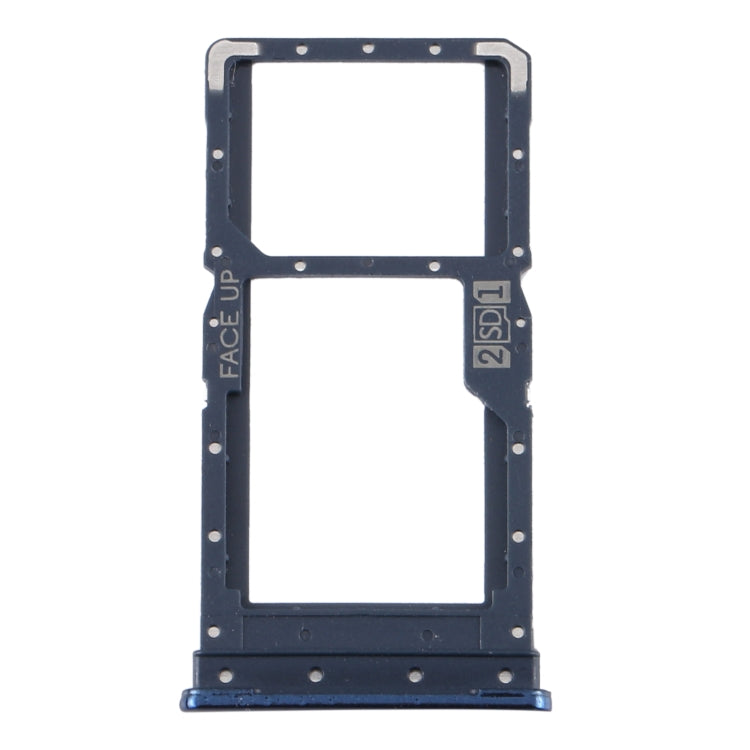 Bandeja de Tarjeta SIM + Bandeja de Tarjeta SIM / Bandeja de Tarjeta Micro SD Para Motorola Moto G9 Plus XT2087-1 (Azul)