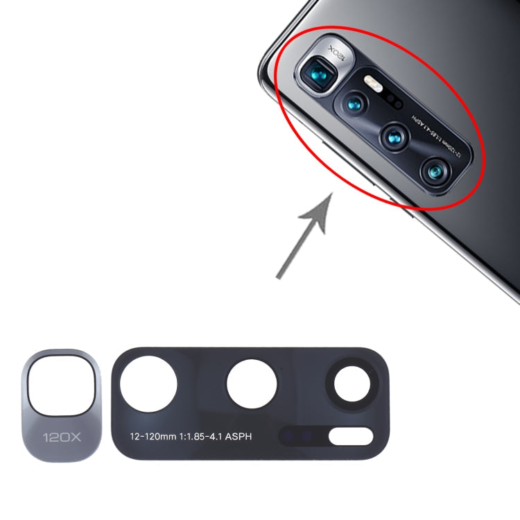Lentille de caméra arrière 10 pièces pour Xiaomi MI 10 Ultra / M2007J1SC