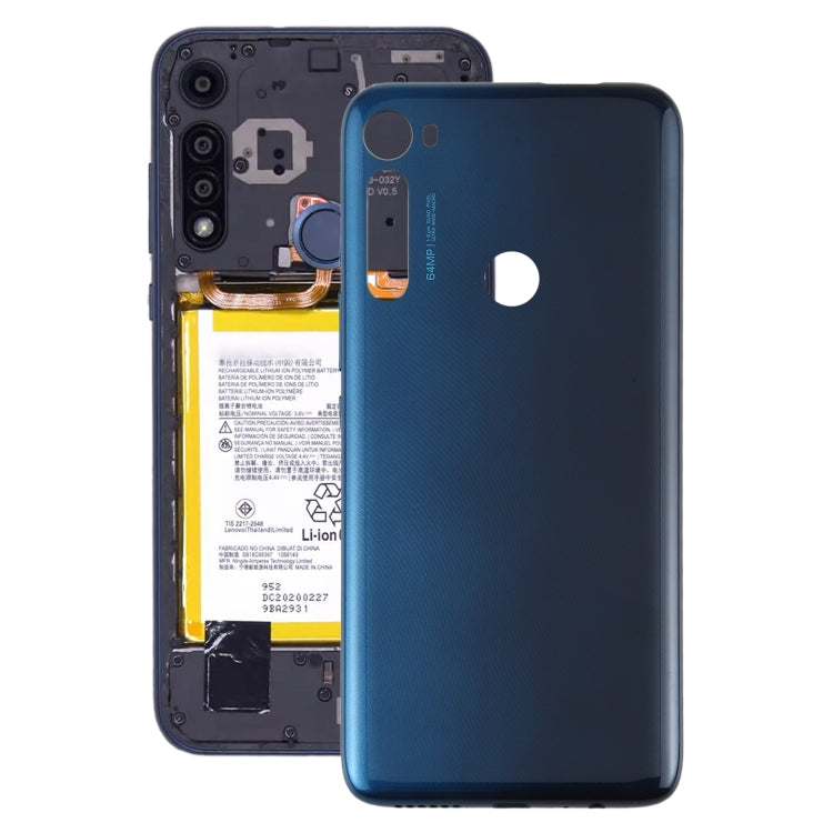 Coque arrière de batterie d'origine pour Motorola Moto One Fusion Plus PAKF0002IN (Bleu)