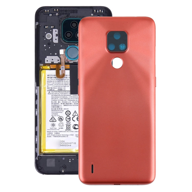 Tapa Trasera de Batería Original Para Motorola Moto E7 (Naranja)