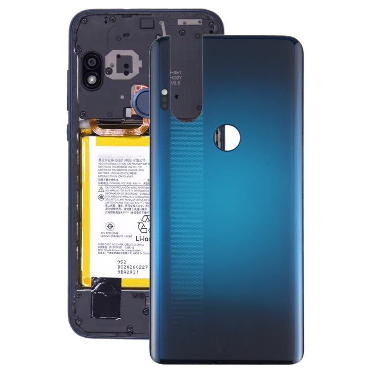 Coque arrière de batterie d'origine pour Motorola One Hyper XT2027 XT2027-1 (bleu)