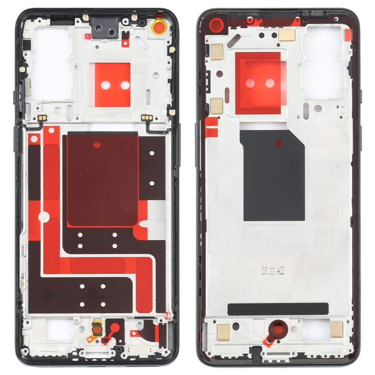 Placa de Bisel del Marco Medio Para OnePlus 9 (Versión Dual SIM IN / CN) (Negro)