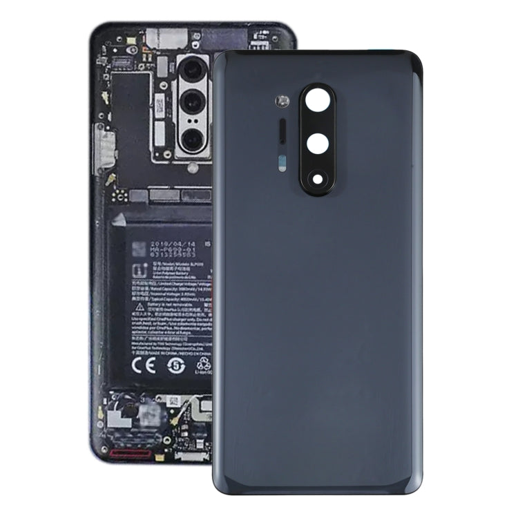 Tapa Trasera de la Batería con la Cubierta de la Lente de la Cámara Para OnePlus 8 Pro (Negro)