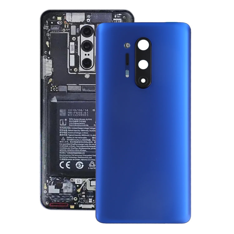 Couvercle arrière de batterie avec couvercle d'objectif d'appareil photo pour OnePlus 8 Pro (Bleu)