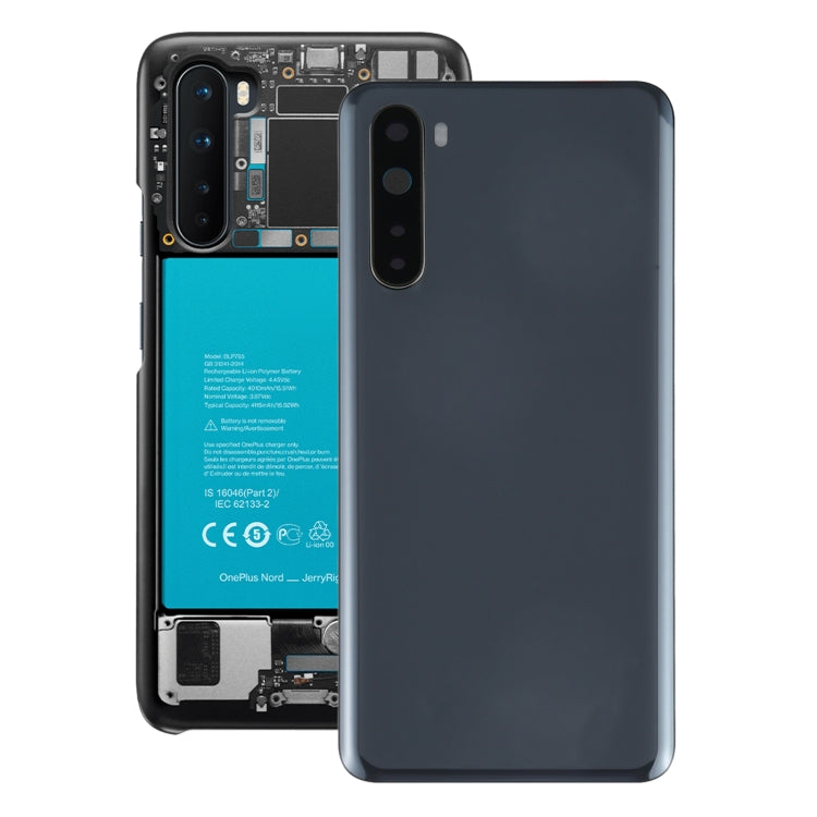 Battery Back Cover with Camera Lens Cover for OnePlus Nord (Grey)