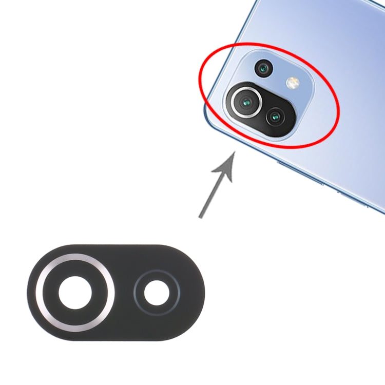 10 pcs Rear Camera Lens For Xiaomi MI 11 Lite / 11 Lite 5G NE M2101K9AG