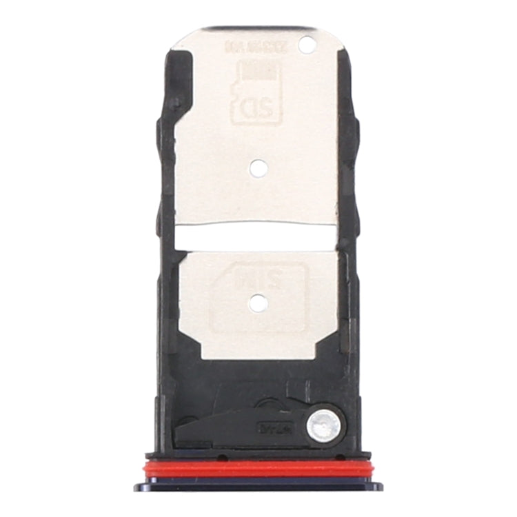 SIM Card Tray + Micro SD Card Tray for Motorola Moto Edge+ (Black)