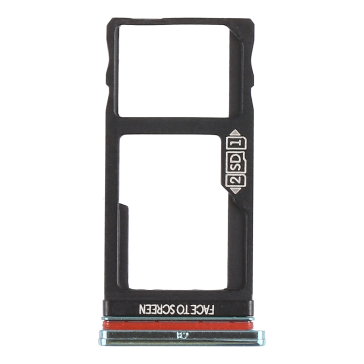 Bandeja de Tarjeta SIM + Bandeja de Tarjeta Micro SD Para Motorola Moto One Acción XT2013-1 XT2013-2 XT2013-4 (Verde)