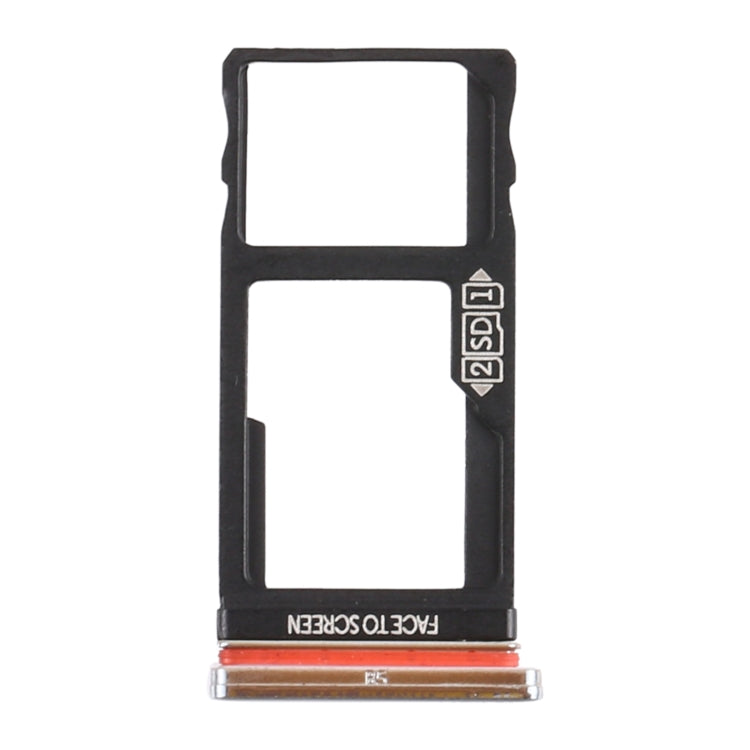 Bandeja de Tarjeta SIM + Bandeja de Tarjeta Micro SD Para Motorola Moto One Acción XT2013-1 XT2013-2 XT2013-4 (Plata)