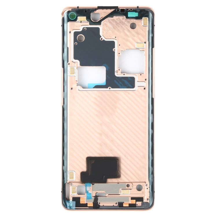 Placa de Bisel del Marco del LCD de la Carcasa Delantera Original Para Oppo Find X2 Pro CPH2025 PDEM30 (Oro)