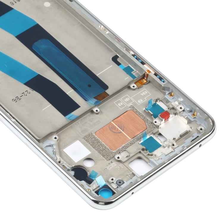 Placa de Bisel del Marco de la Pantalla Delantera Original Para Xiaomi MI 11 Lite 4G M2101K9AG (Plata)