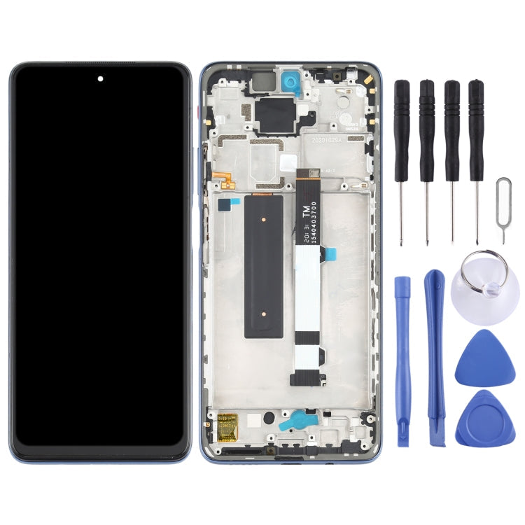 Original LCD Screen and Digitizer Complete with Frame for Xiaomi Redmi Note 9 Pro 5G / MI 10T Lite 5G M2007J17C M2007J17G (Grey)