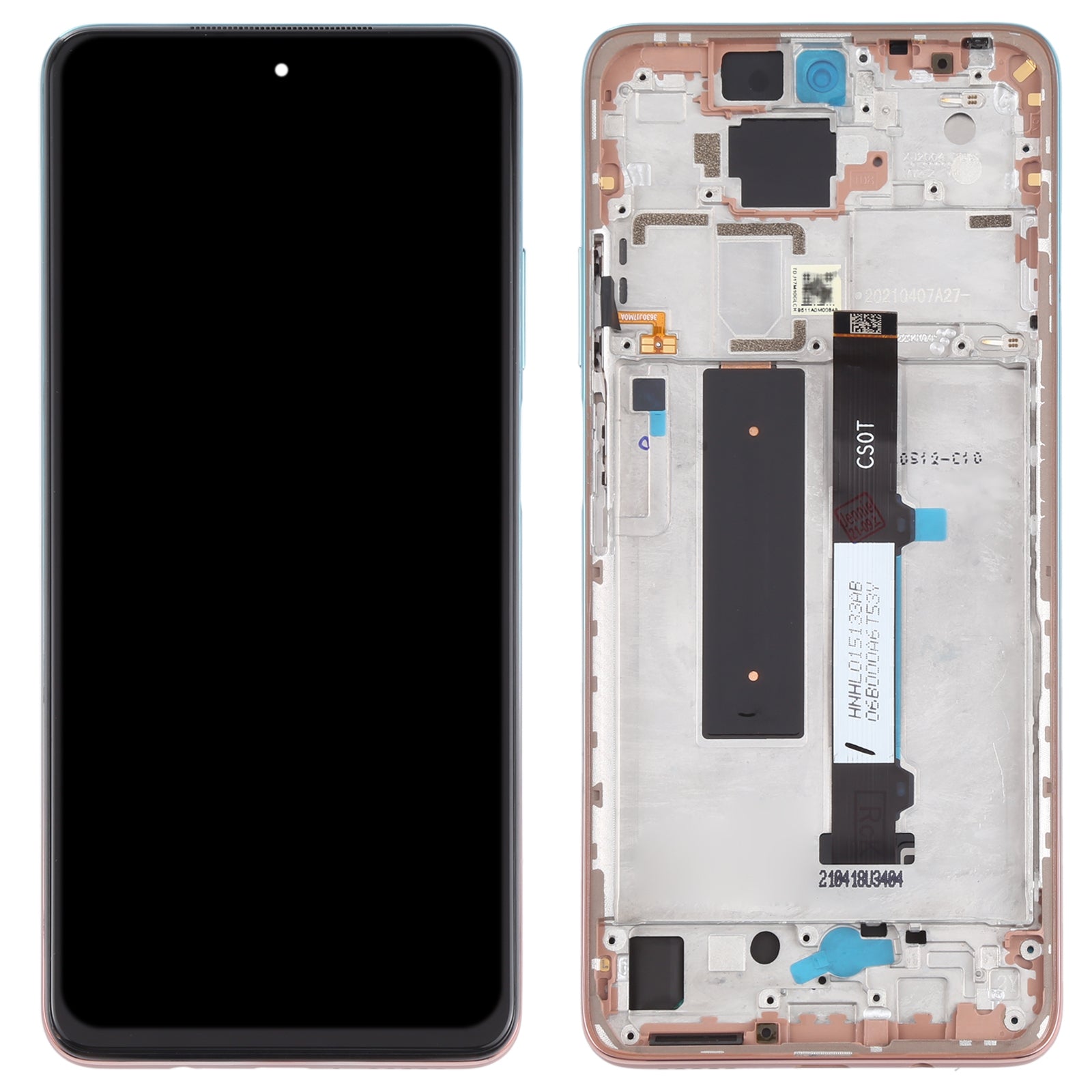 Ecran LCD + Tactile + Châssis Xiaomi Redmi Note 9 Pro 5G / MI 10T Lite 5G Rose