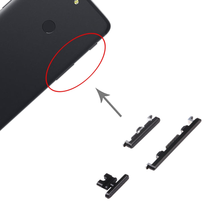 Bouton d'alimentation et bouton de contrôle du volume pour OnePlus 5T / 5 (Noir)