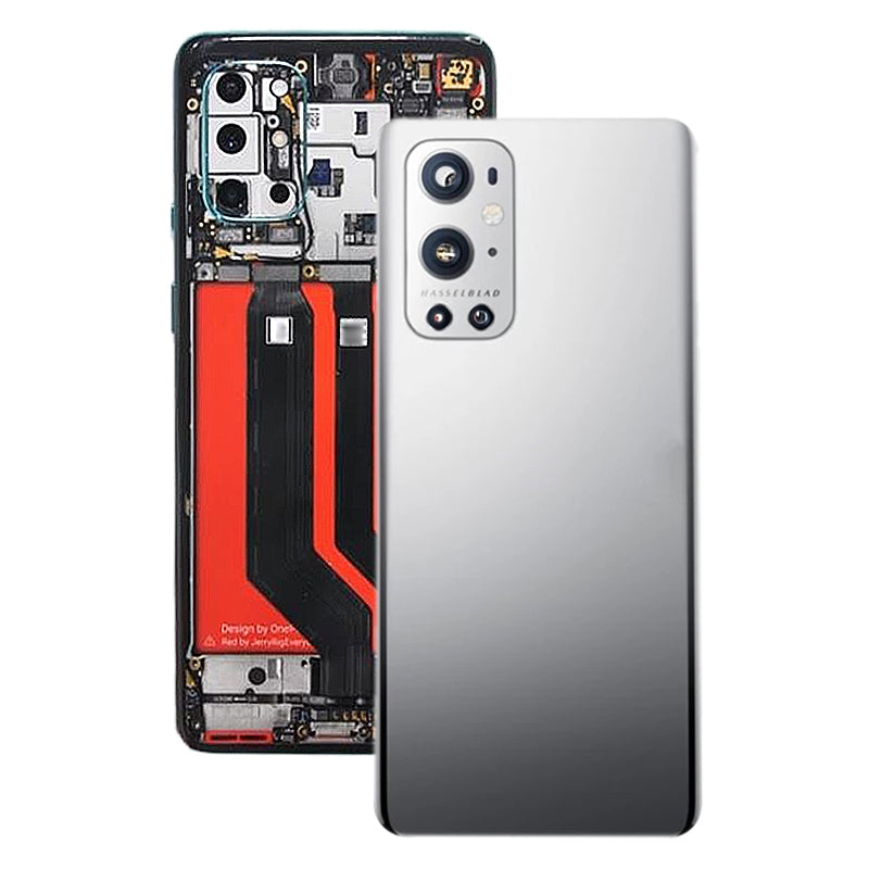 Cache Batterie Cache Arrière + Objectif Caméra Arrière OnePlus 9 Pro Argent