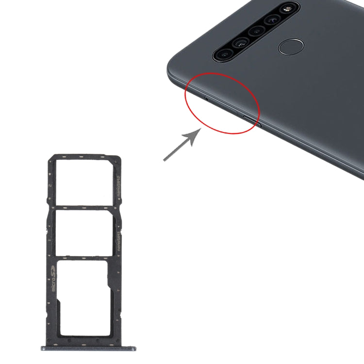 SIM Card Tray + SIM Card Tray + Micro SD Card Tray LG K41S LMK410EMW LM-K410EMW LM-K410 (Black)