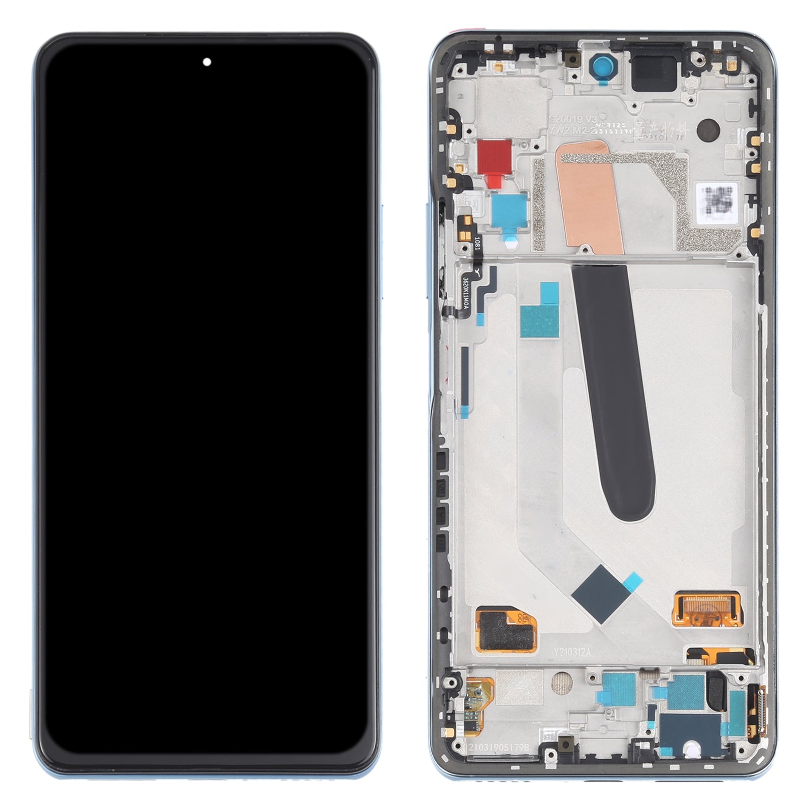 Ecran LCD + Tactile + Châssis Xiaomi Redmi K40 / MI 11i / Poco F3 Bleu